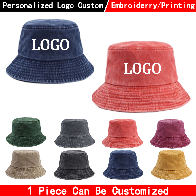 Bucket Hat Cotton - Op maat gemaakte denim bucket hat