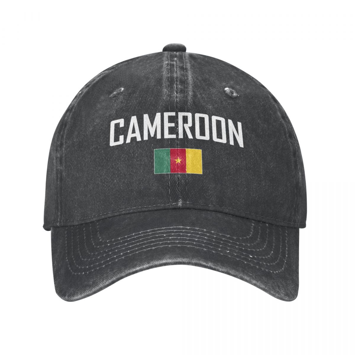 Dad Hat Cotton - Heren Baseballpet Kameroen Vlag En Lettertype