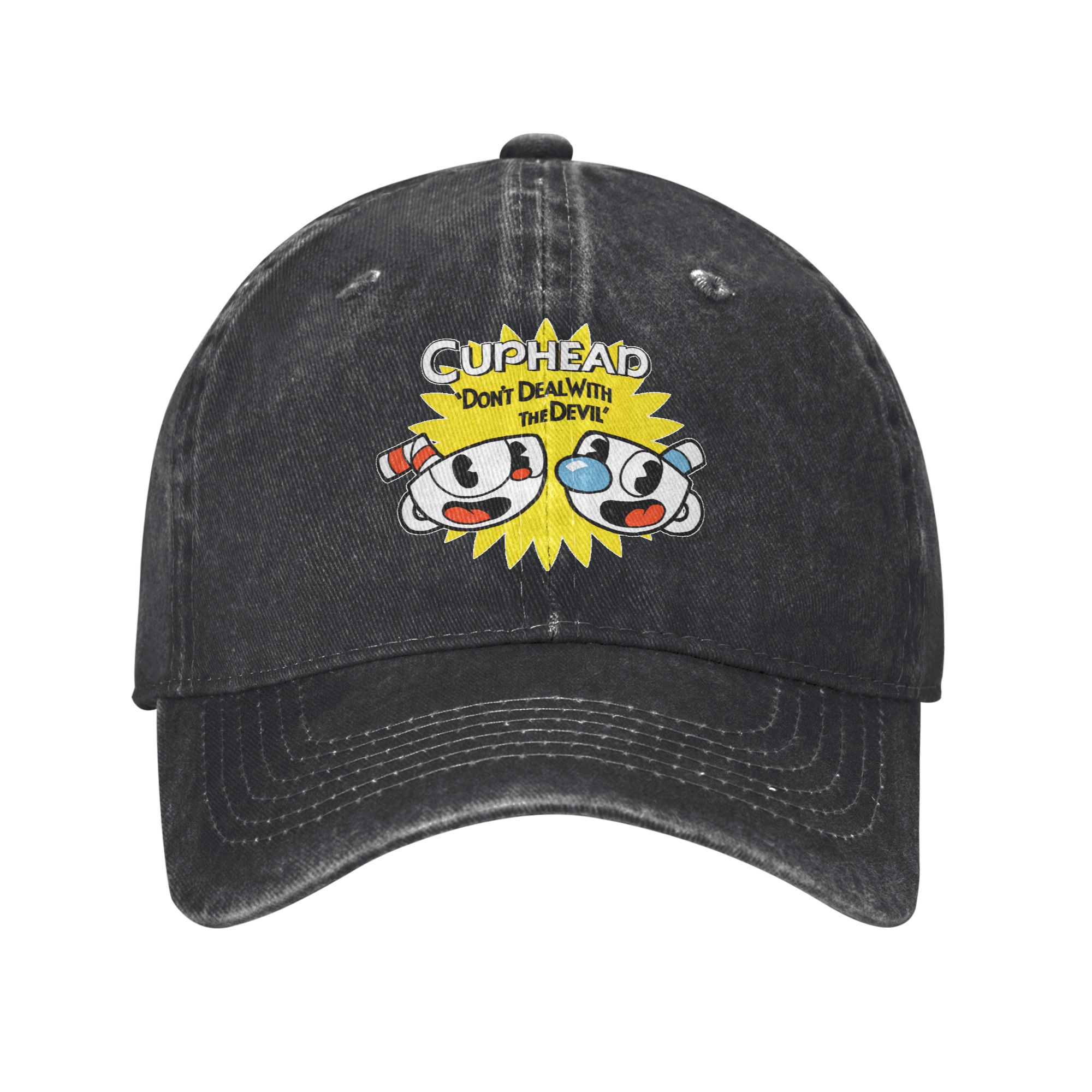 Dad Hat Cotton - Aangepaste Cupheads Cartoon Baseball Cap voor