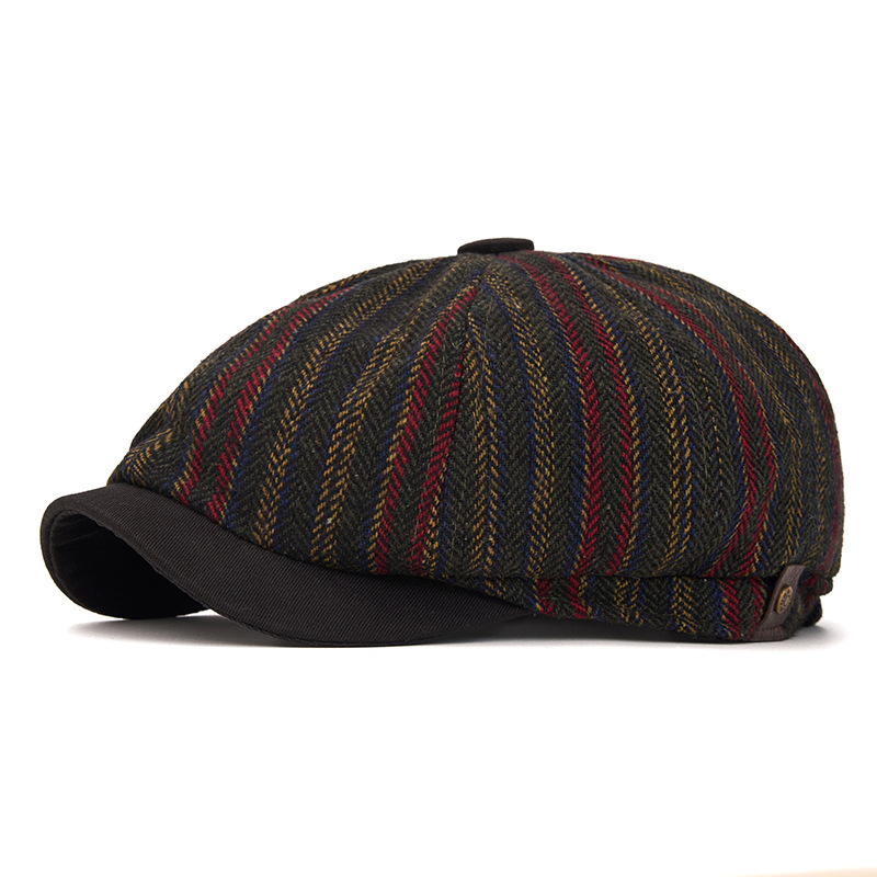 Unisex gestreepte wollen newsb - Newsboy Cap Ivy recensie en prijs