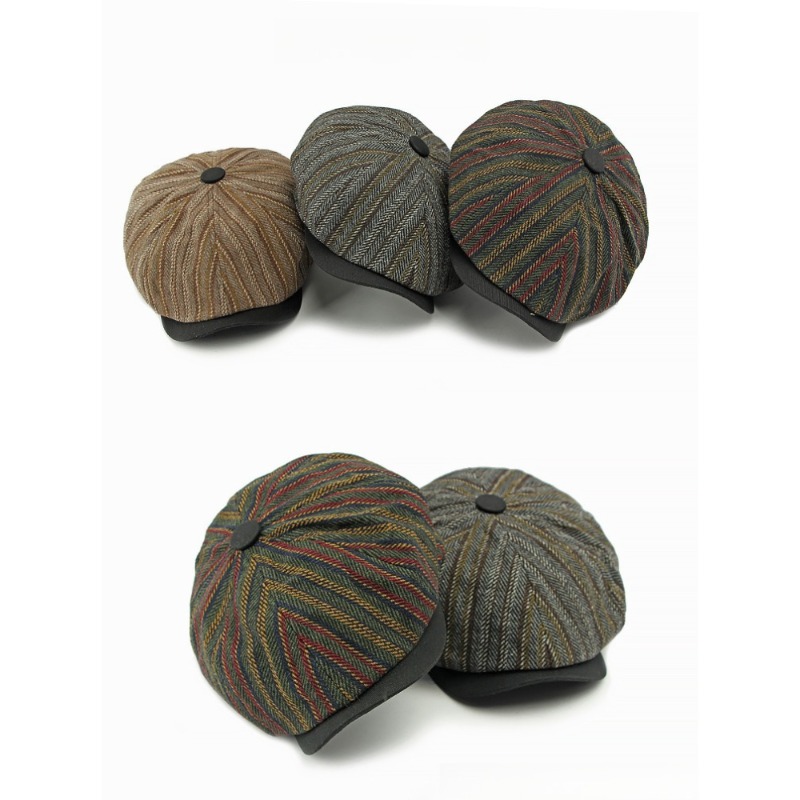 Heren Vintage Gestreepte Tweed - Newsboy Cap Ivy recensie en prijs